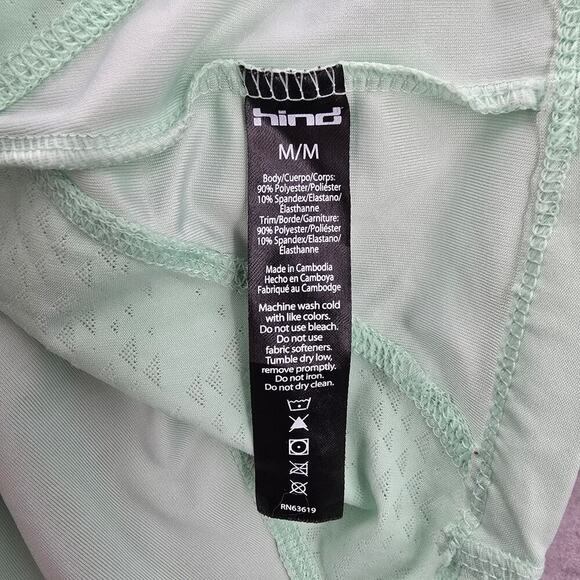 Hind Mint Green Activewear Performance Short Sleeve Athletic Tshirt Top Medium - Picture 6 of 6
